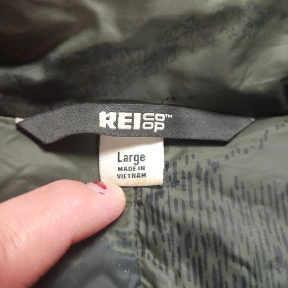 REI CO-OP 650 Down Puffer Vest Women's Large Green Packable Outdoor Hiking - Picture 2 of 10